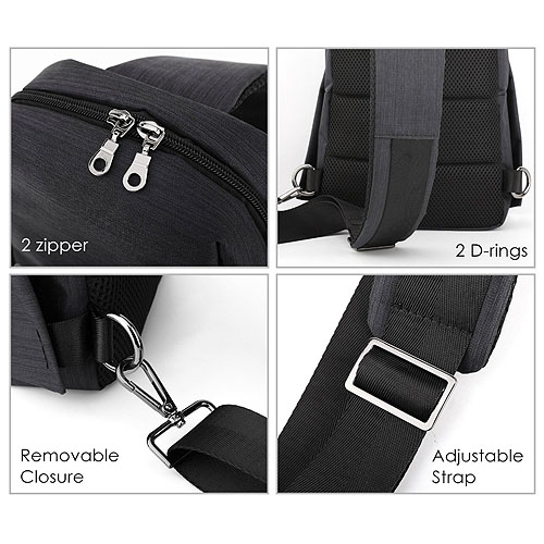 Multi- compartment gym sling bag