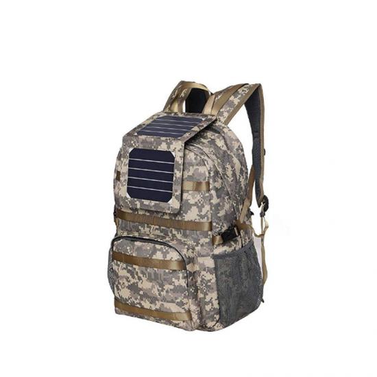 Solar hiking camo backpack