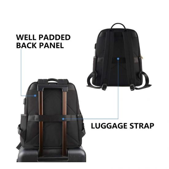 Laptop backpack with trolley sleeve